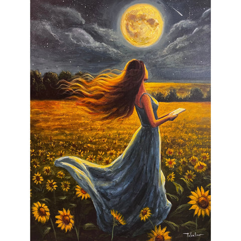 Full Moon Wish | 24x30” | Canvas Print